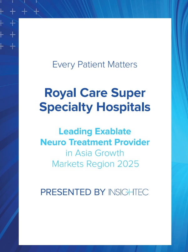 Royal Care Super speciality Hospital, Coimbatore awarded for the highest, fastest growth in the revolutionary, non invasive MRgFUS treatment for Parkinson’s Disease and Essential tremors across INDIA and ASIA region by Insightec, USA